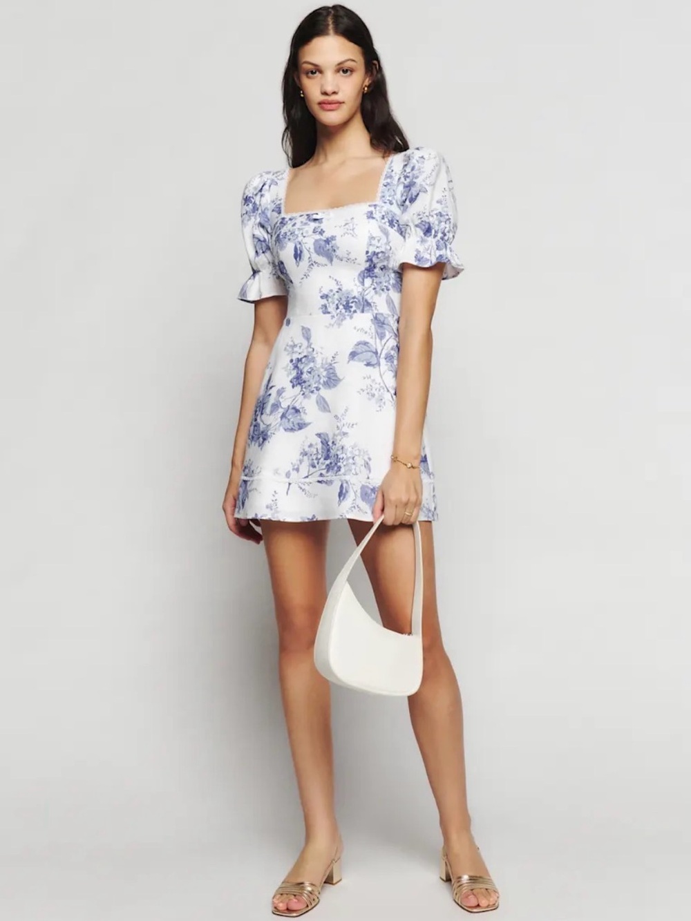 Reformation Evianna Linen Dress Lupine - Size 6